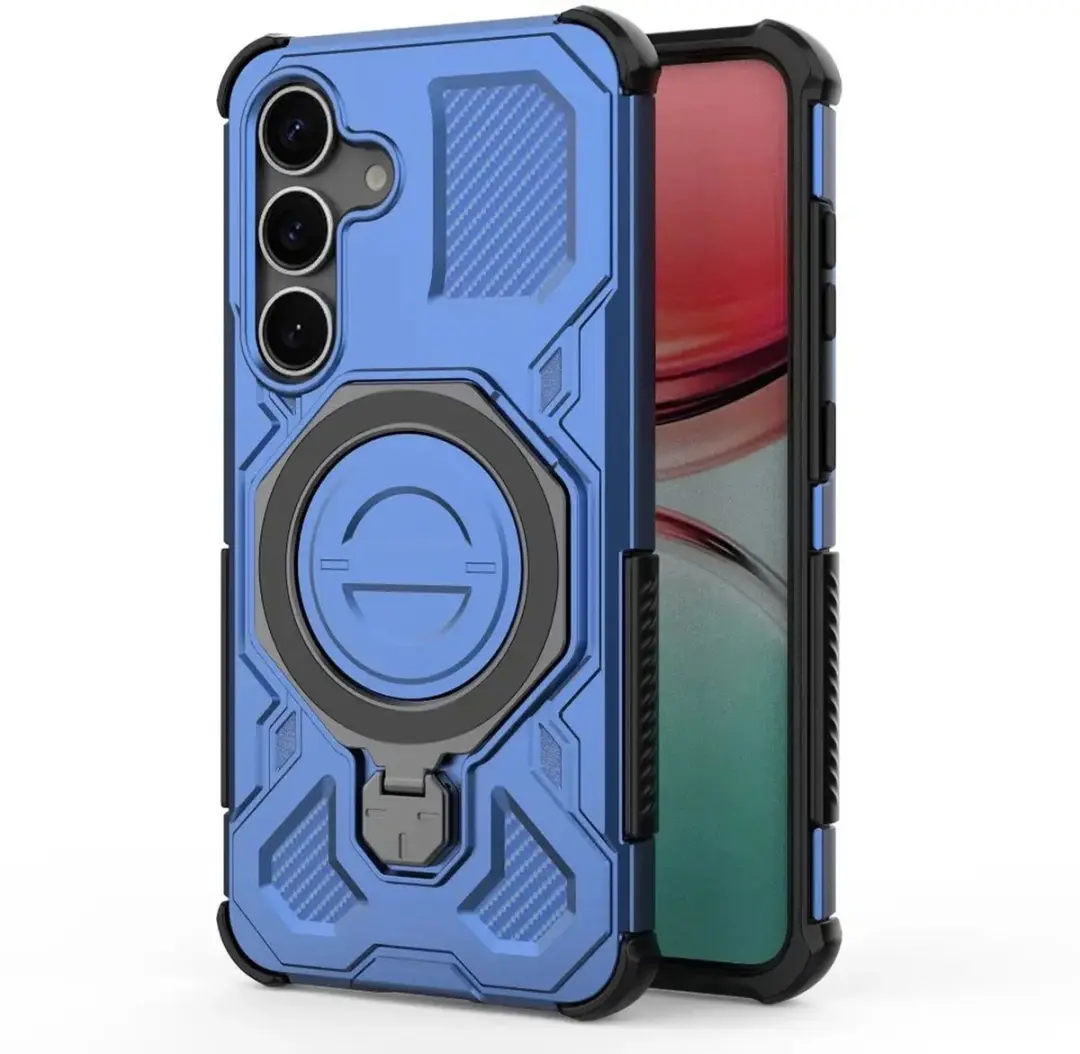 Selected Hoesje Samsung Galaxy S25 Plus MagSafe Blauw - 360° Draaibaar