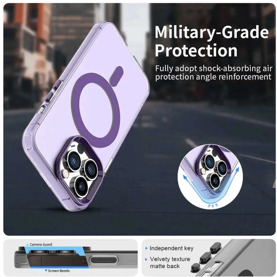Selected MagSafe Backcover iPhone 14 Pro Max - Paars Transparant