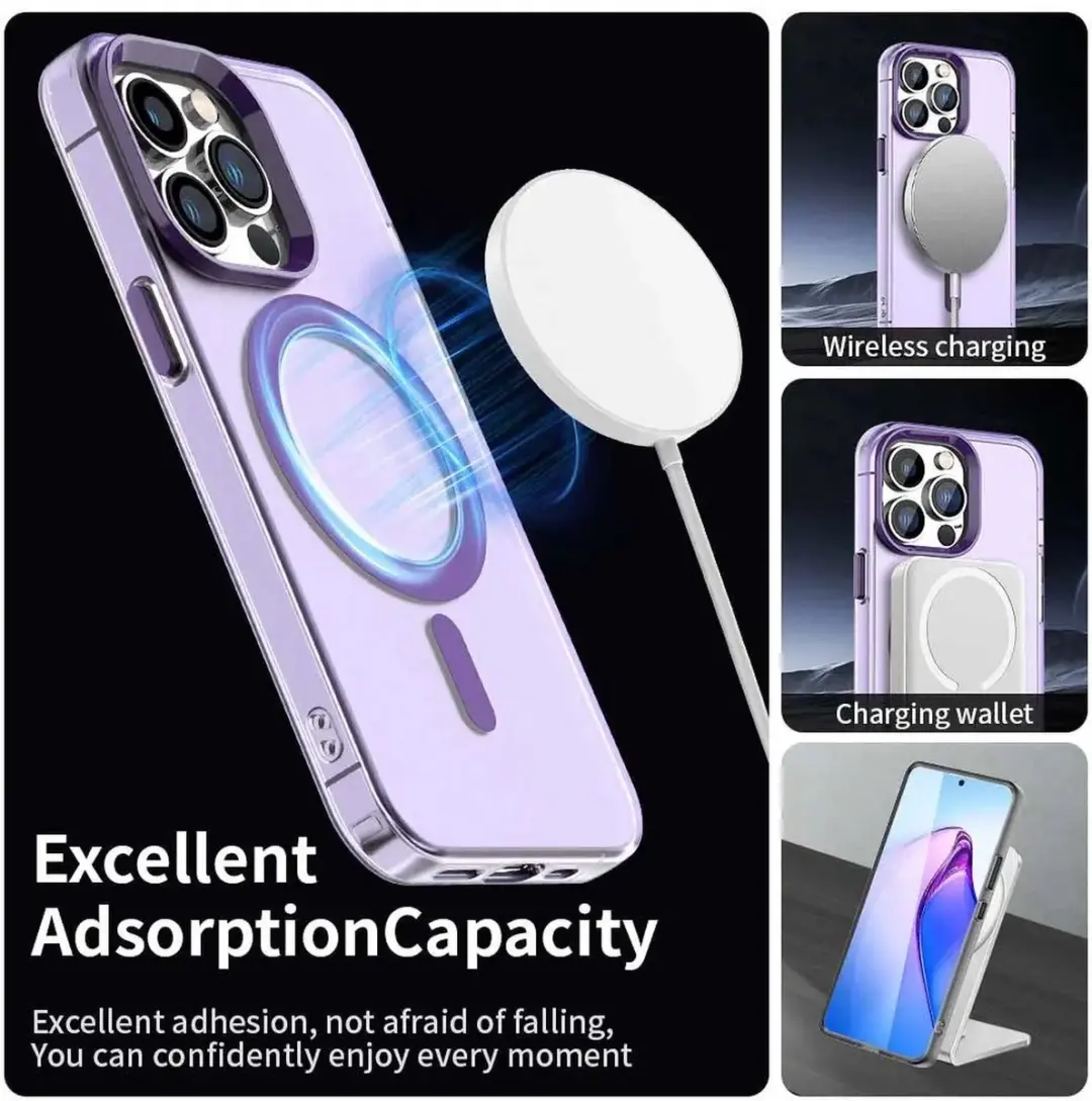 Selected MagSafe Backcover iPhone 14 Pro Max - Paars Transparant