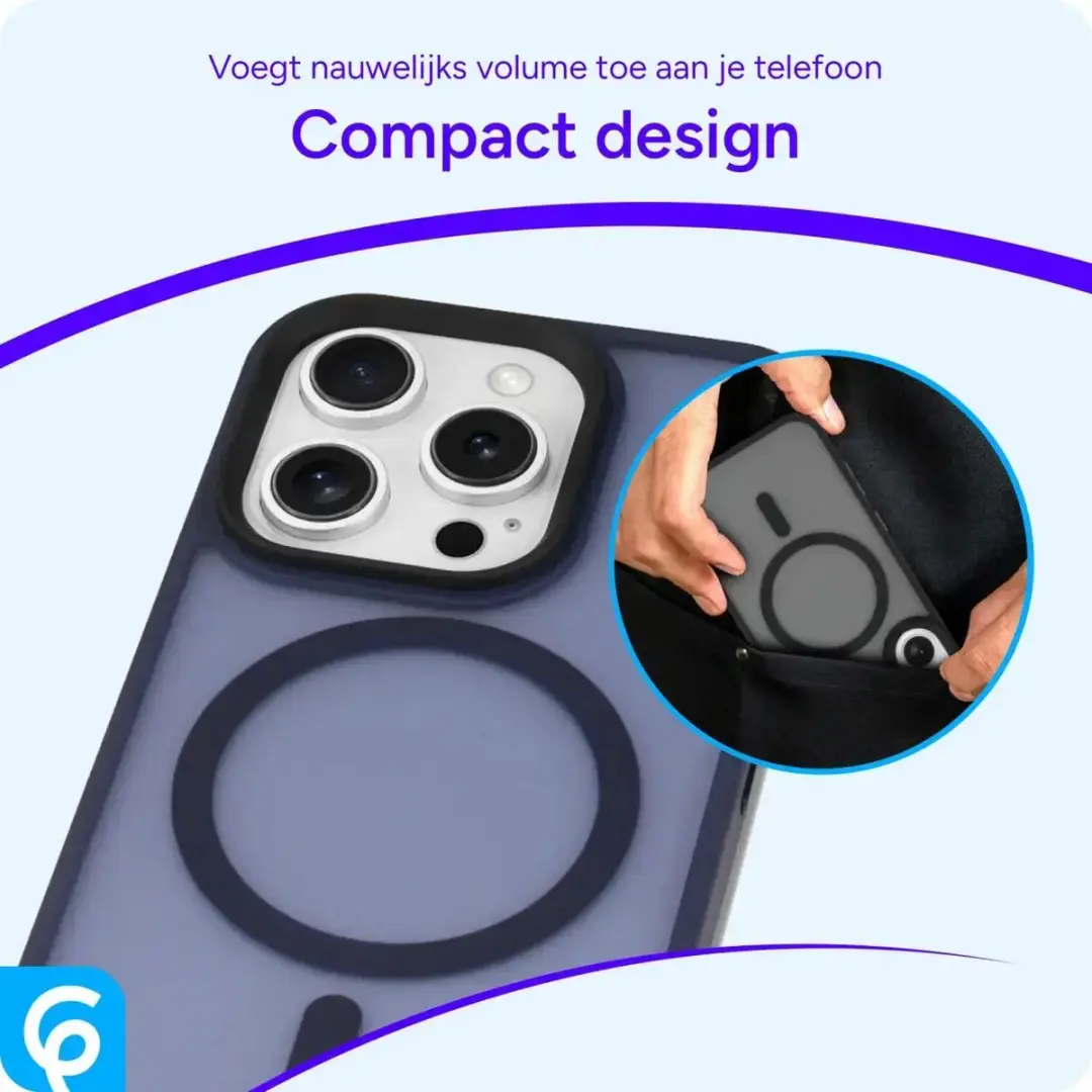 Selected by GSMpunt iPhone 16 Pro Hoesje - Blauw - MagSafe