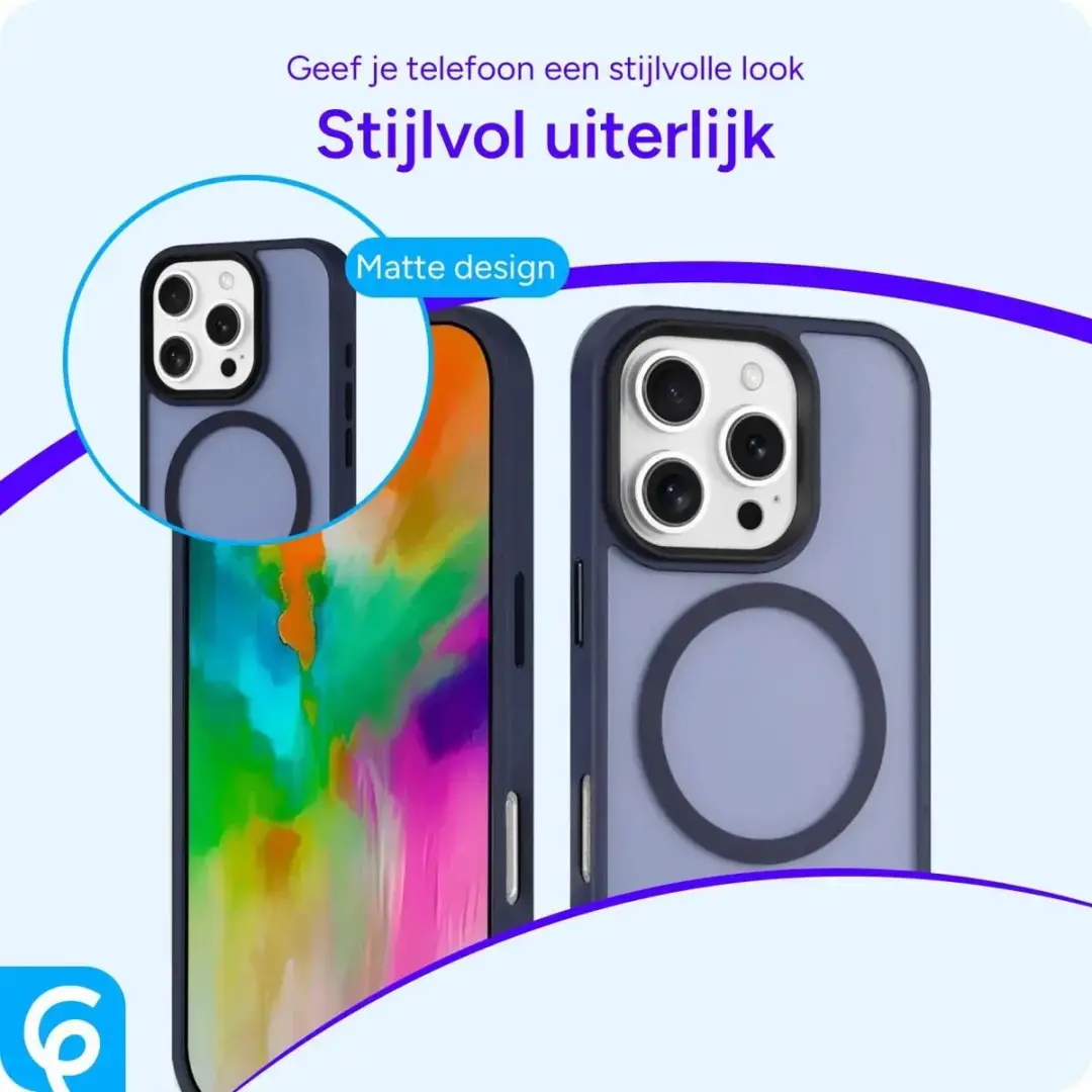 Selected by GSMpunt iPhone 16 Pro Hoesje - Blauw - MagSafe