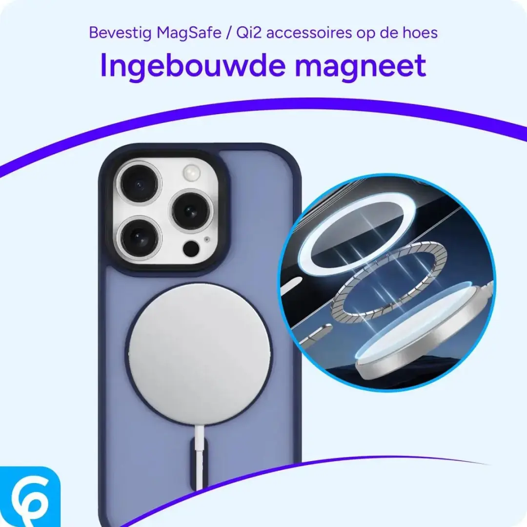 Selected by GSMpunt iPhone 16 Pro Hoesje - Blauw - MagSafe