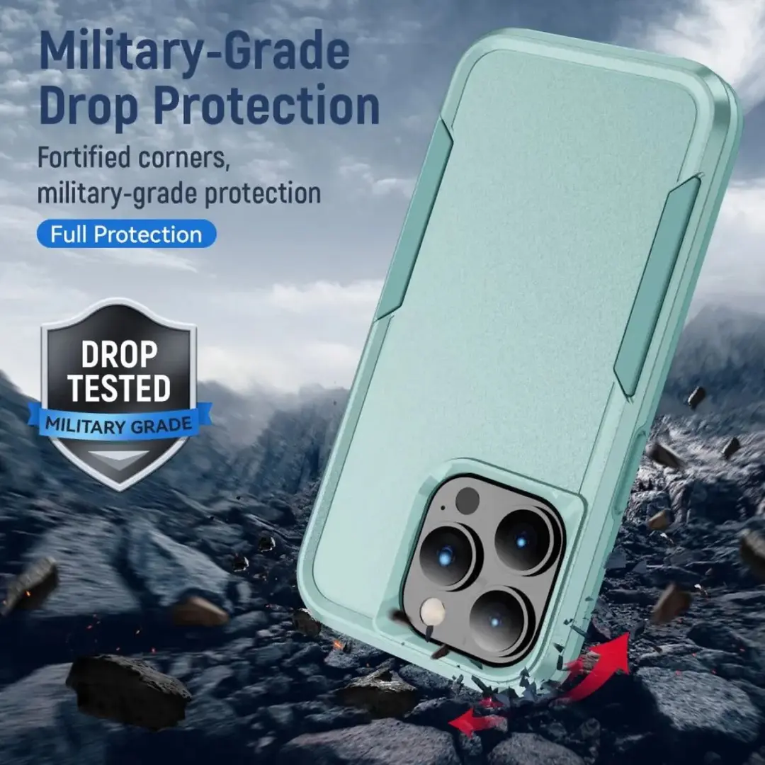 Selected Back Cover iPhone 15 Pro Rugged Hoesje - Groen