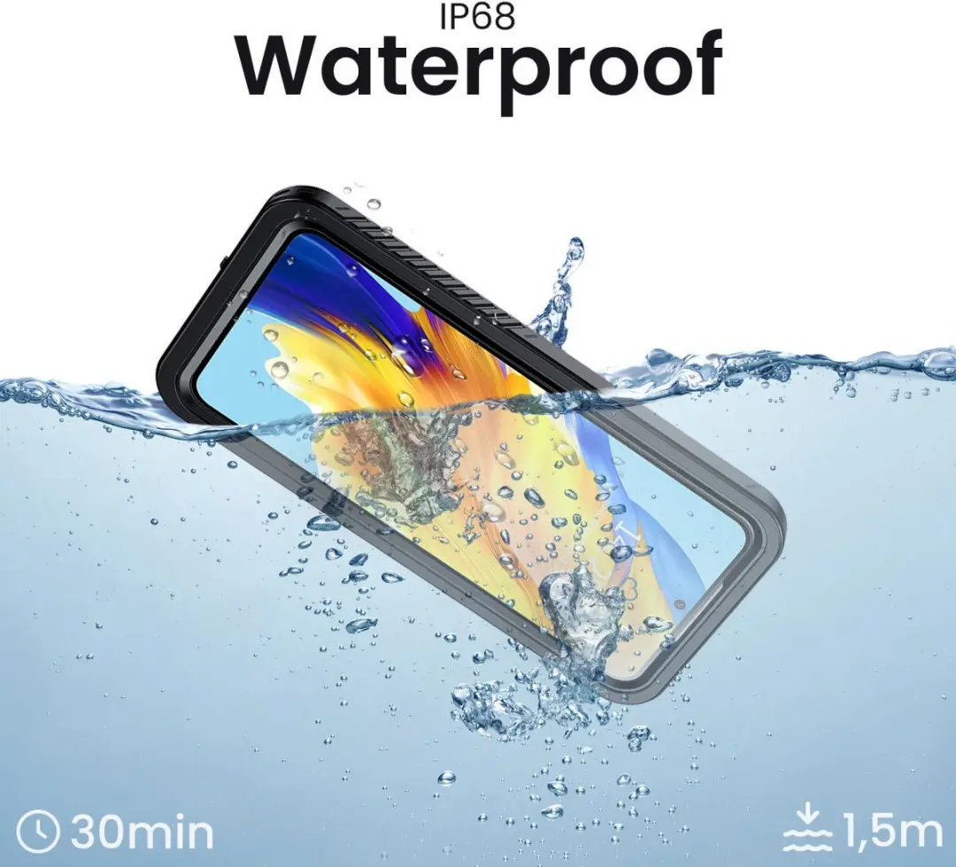 Selected SBG Outdoor Case Waterdicht voor Samsung Galaxy A54 - IP68 - Zwart/Transparant