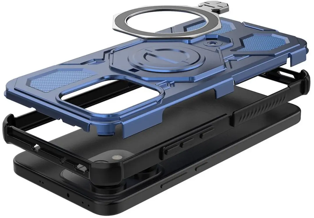 Selected Hoesje Oppo Reno 14 Pro MagSafe Blauw - 360° Draaibaar