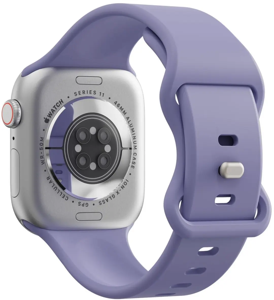 Selected SBG Siliconen Horlogeband Apple Watch Series 9 41mm - Lavender Grijs