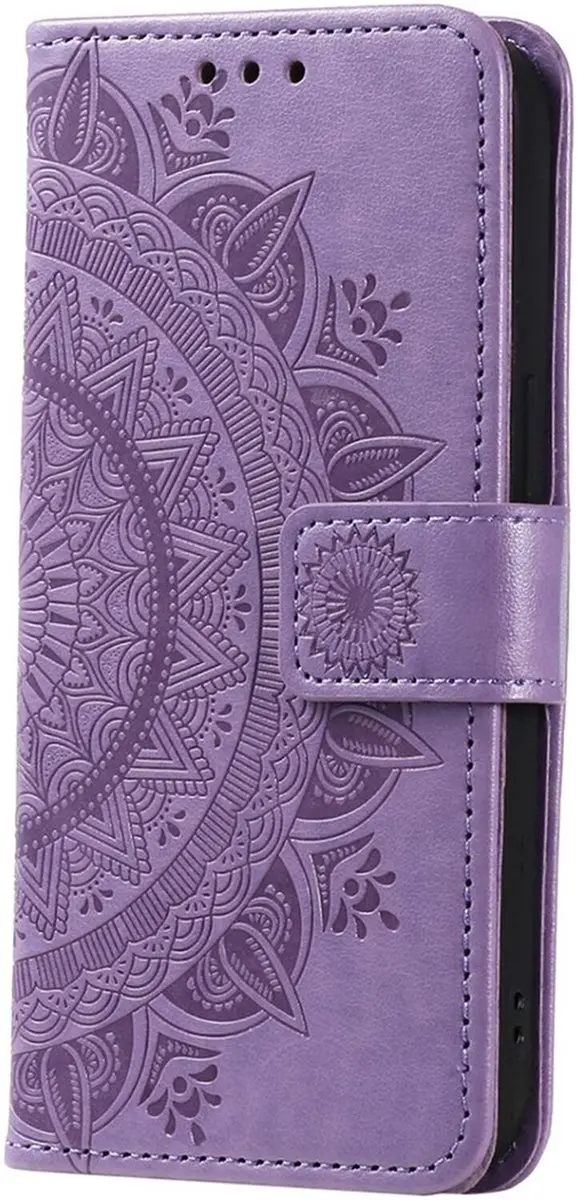 Selected Mandala Book Case Samsung Galaxy A56 - Hoesje Paars