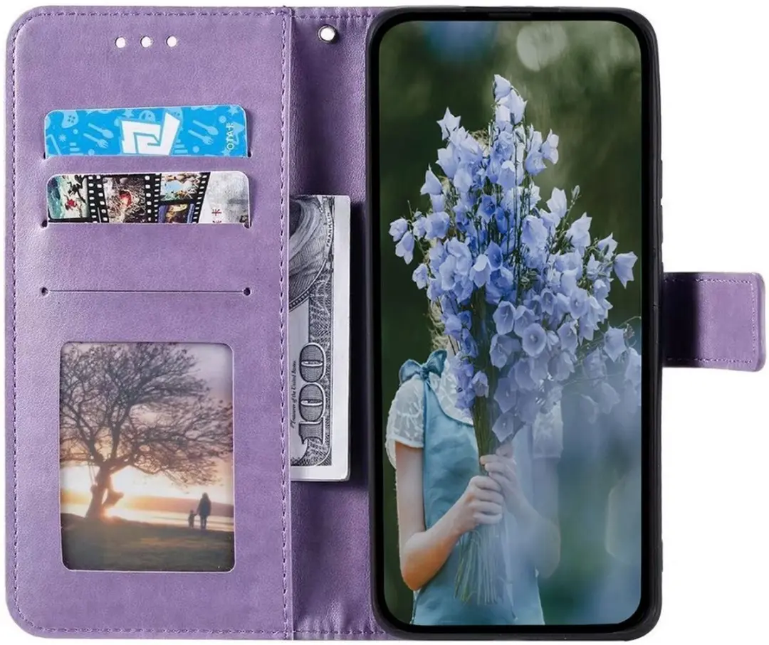 Selected Mandala Book Case Samsung Galaxy A56 - Hoesje Paars - afbeelding 6 van 6