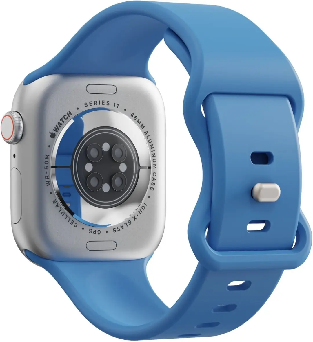 Selected SBG Siliconen Horlogebandje Apple Watch - 38-42mm - Blauw - afbeelding 6 van 6