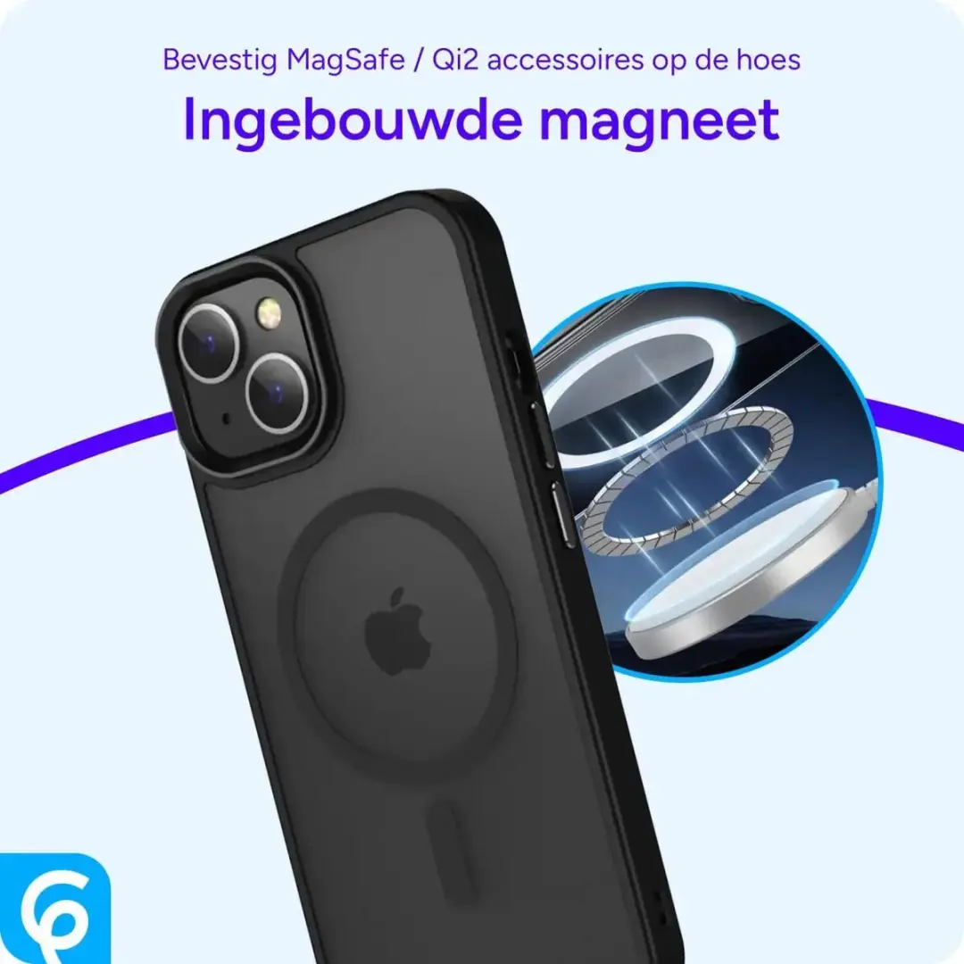 Selected iPhone 15 Plus MagSafe Hoesje - Mat Zwart