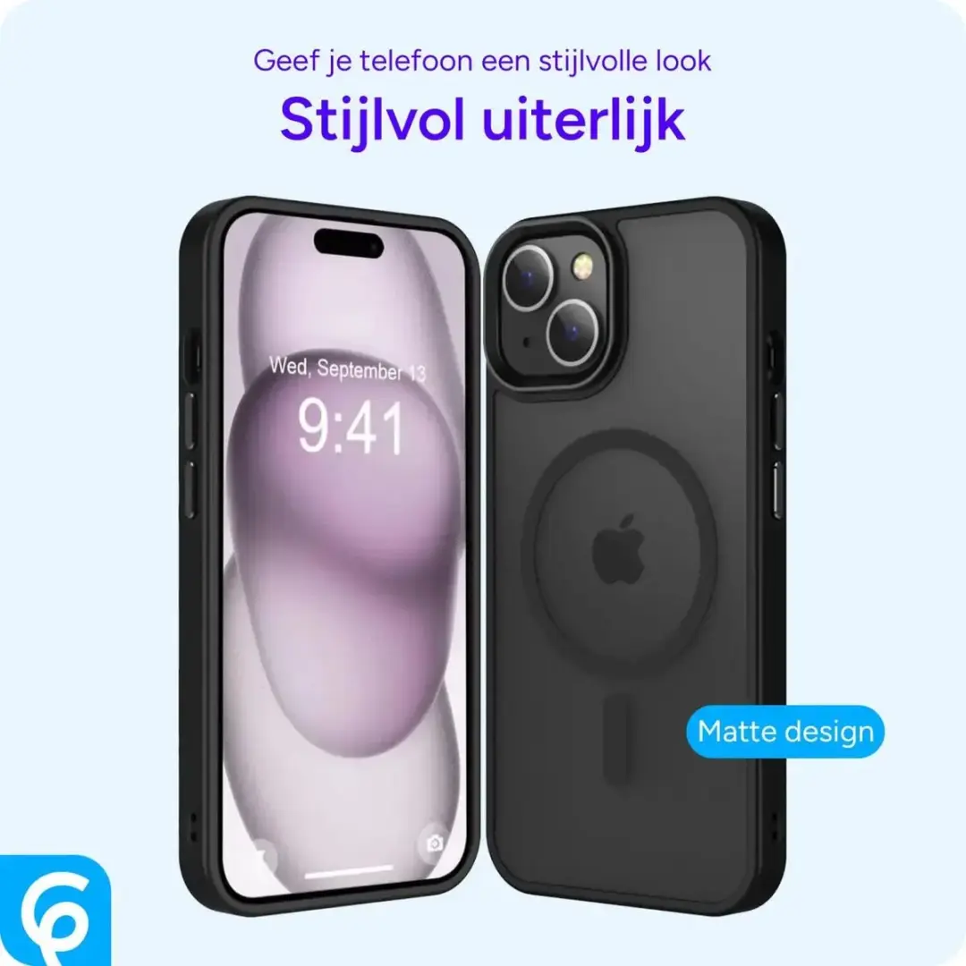 Selected iPhone 15 Plus MagSafe Hoesje - Mat Zwart