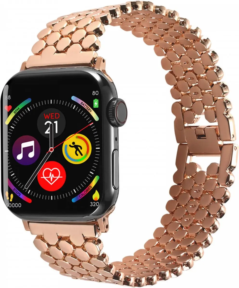 Selected Honingraat RVS Bandje Apple Watch