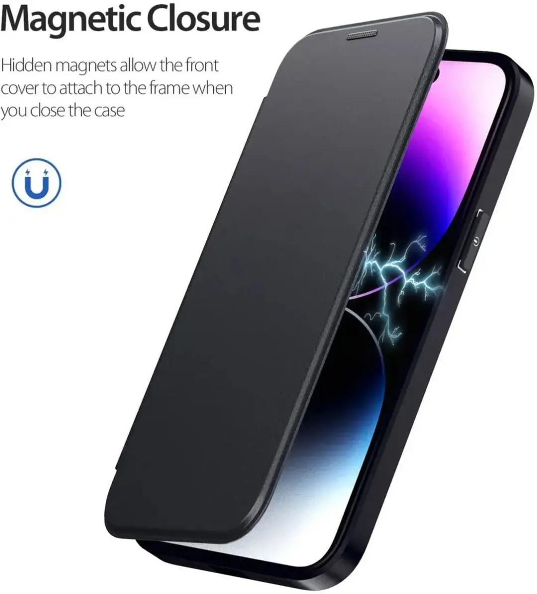 Selected Portemonnee Hoesje iPhone 14 Pro Max - MagSafe - Zwart