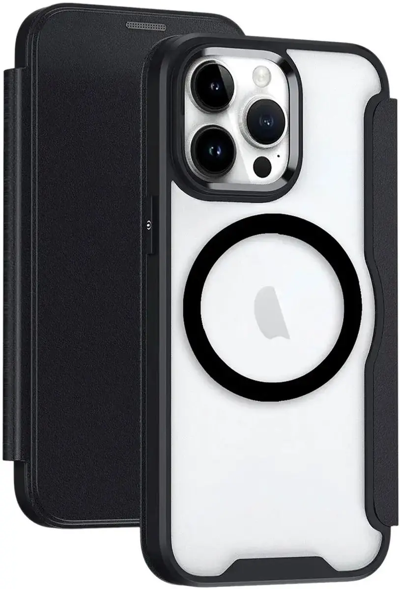 Selected Portemonnee Hoesje iPhone 14 Pro Max - MagSafe - Zwart