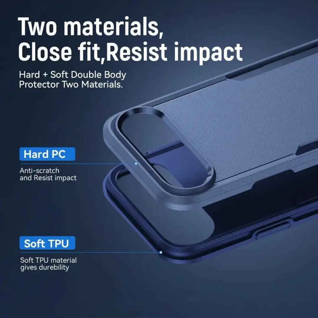 Selected Back Cover iPhone Air Rugged Hoesje - Blauw
