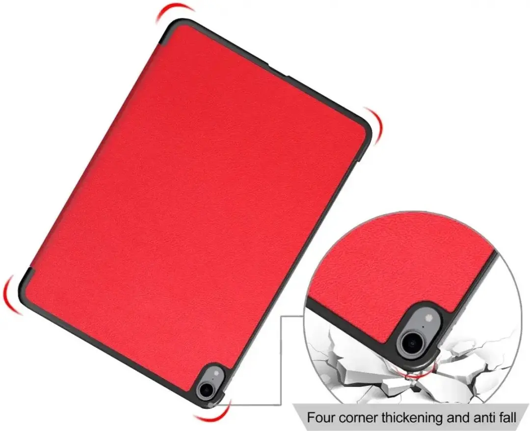 Selected by GSMpunt Apple iPad Air 10.9 Hoes - Tri-Fold Kunstleder Rood