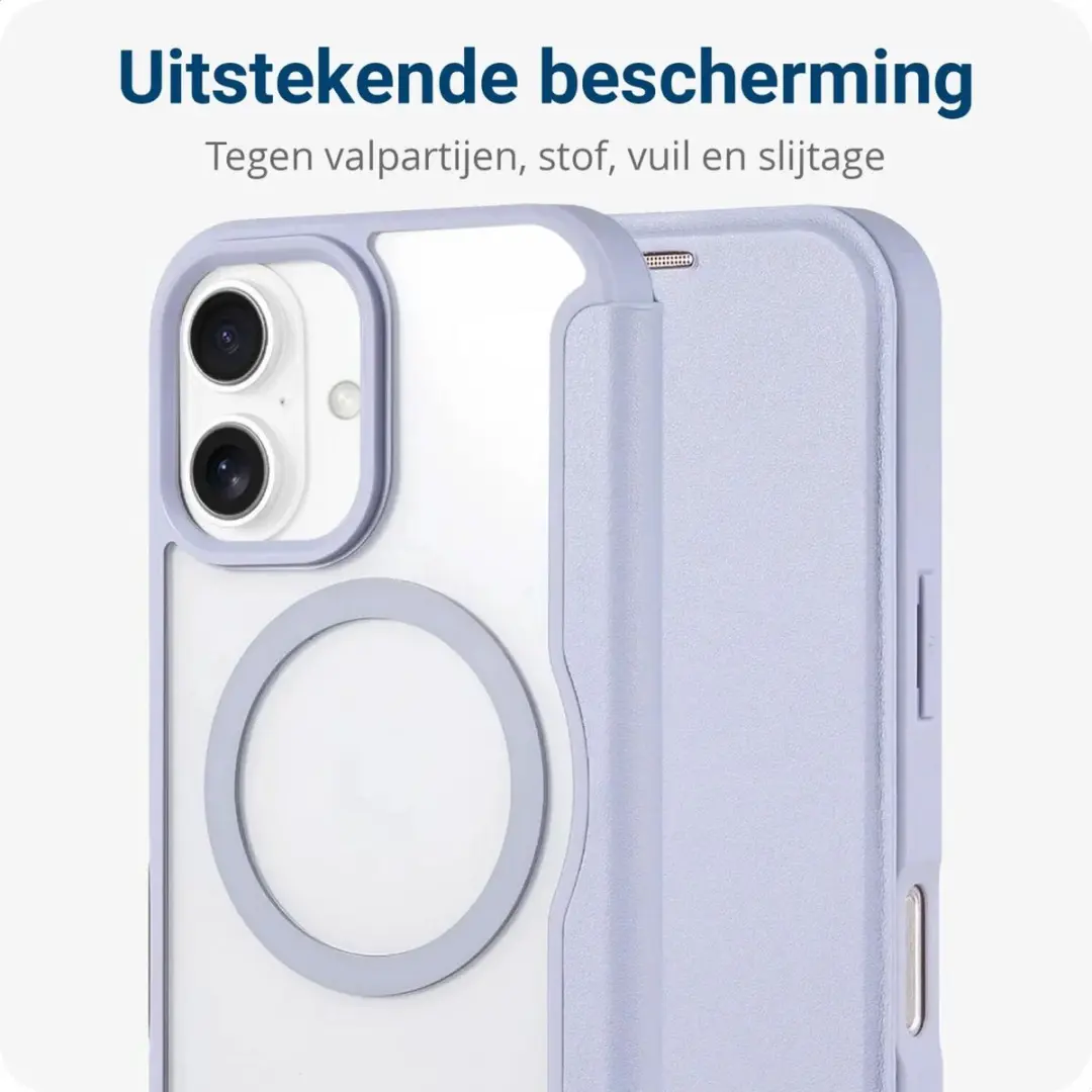 Selected Portemonnee Hoesje iPhone 16 - MagSafe - Paars/Transparant - afbeelding 6 van 6