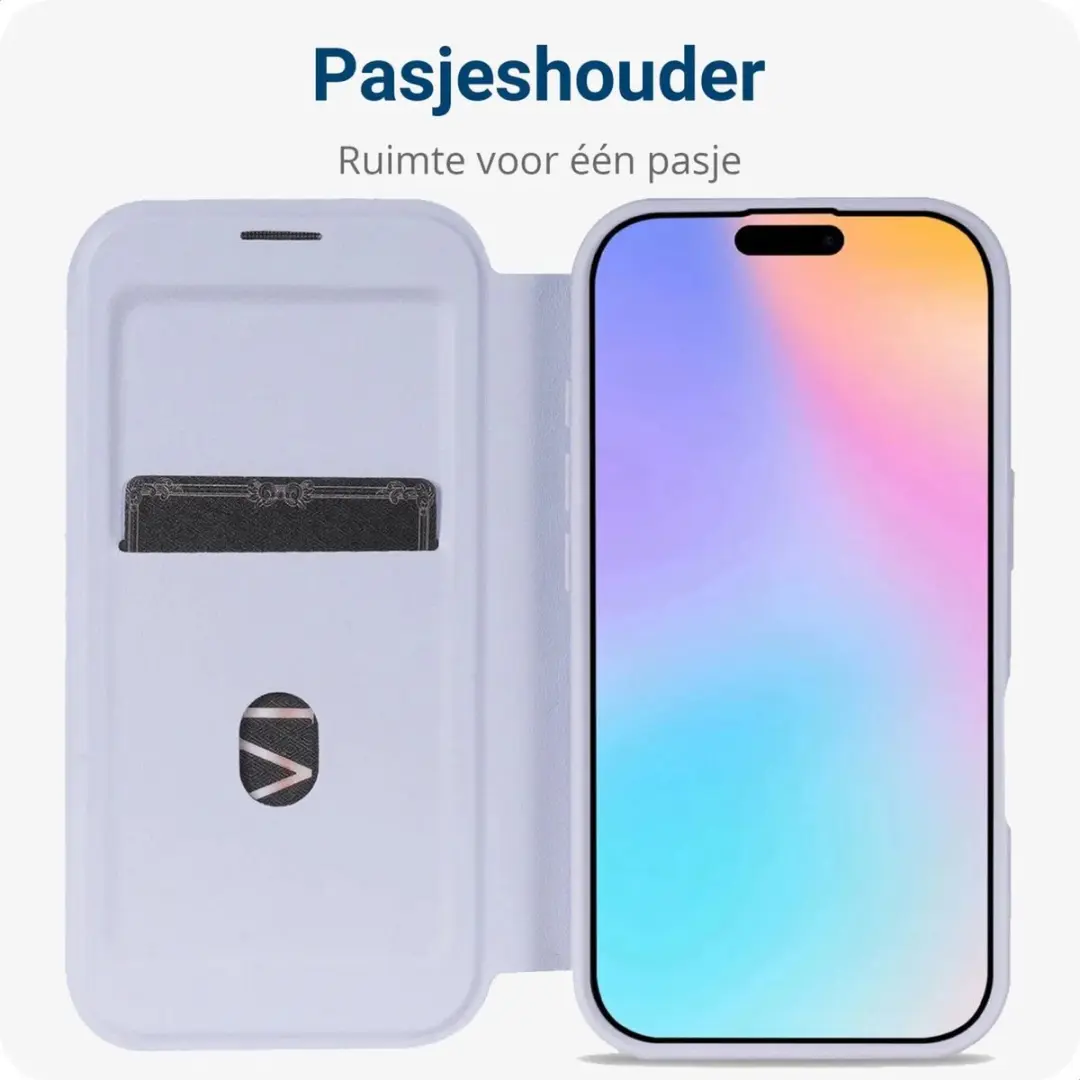 Selected Portemonnee Hoesje iPhone 16 - MagSafe - Paars/Transparant
