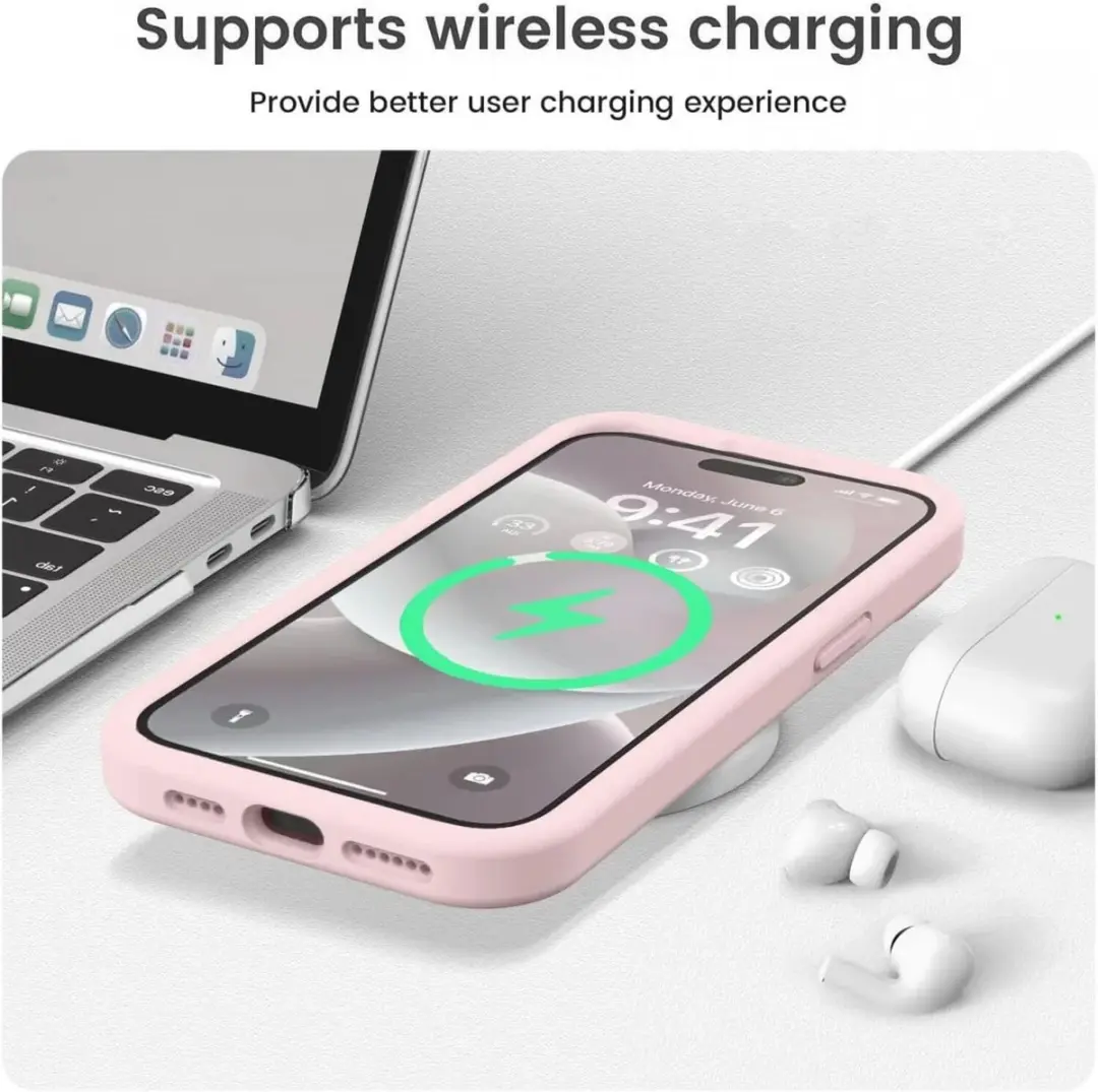 Selected by GSMpunt Apple iPhone 15 Pro Hoesje Roze - Dun Siliconen