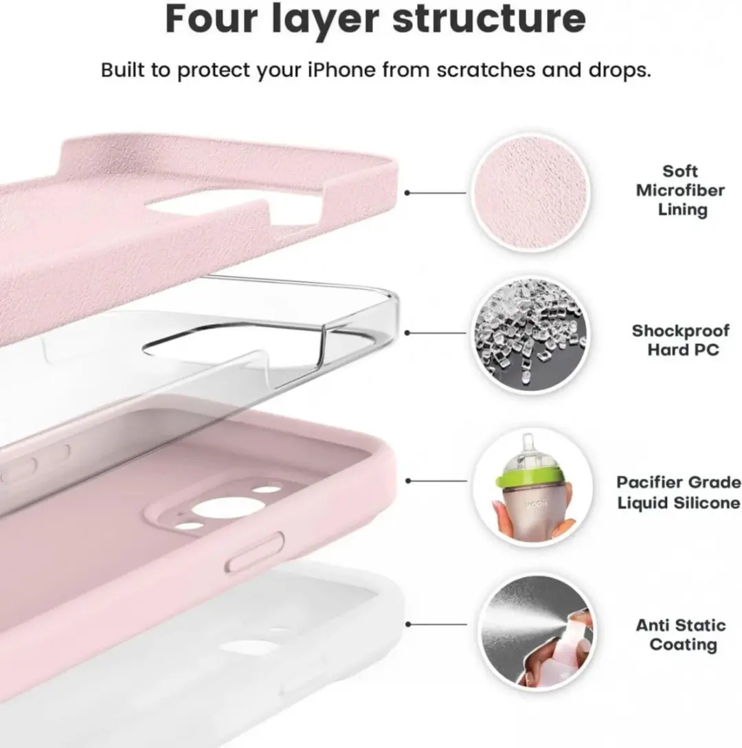 Selected by GSMpunt Apple iPhone 15 Pro Hoesje Roze - Dun Siliconen
