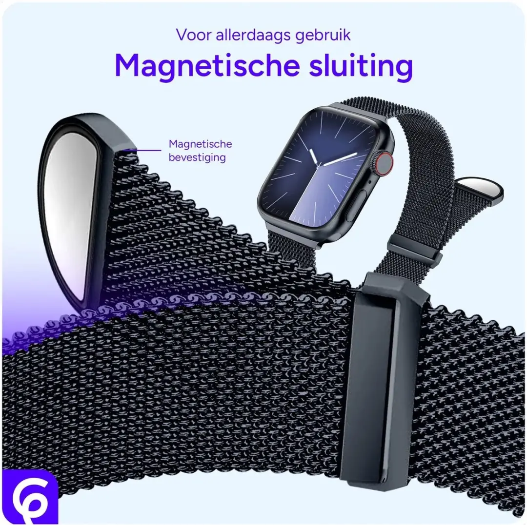 Selected SBG Universeel Horlogebandje 38-42mm - 3 Stuks - Zwart/Blauw/Zilver