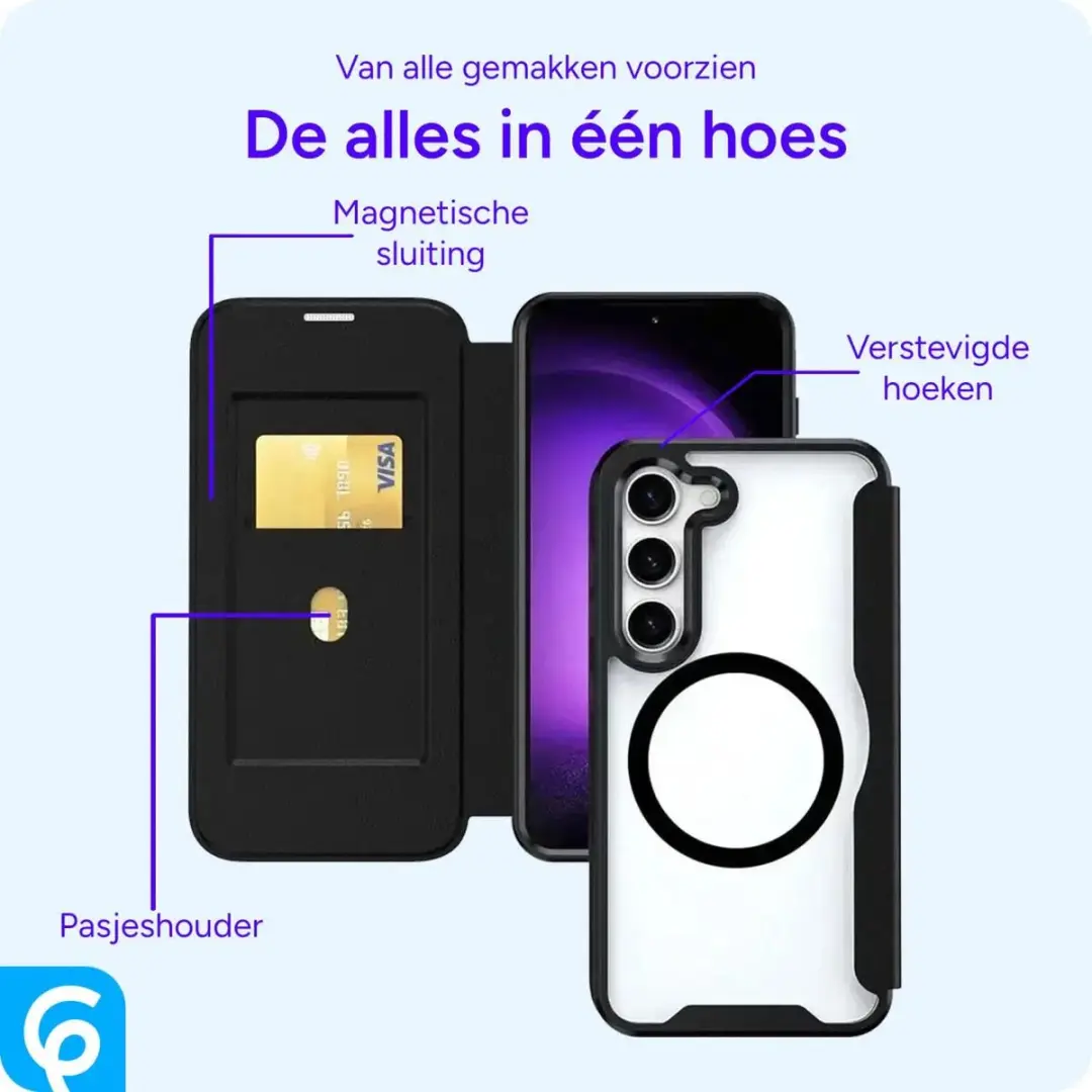Selected Portemonnee Hoesje Samsung Galaxy S25 Plus - MagSafe - Zwart