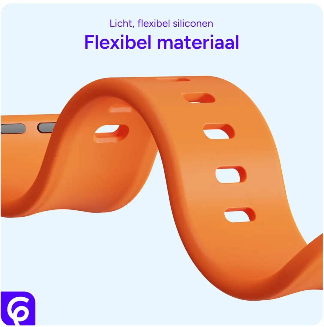 Selected SBG Siliconen Horlogeband Apple Watch 11 42mm - Oranje