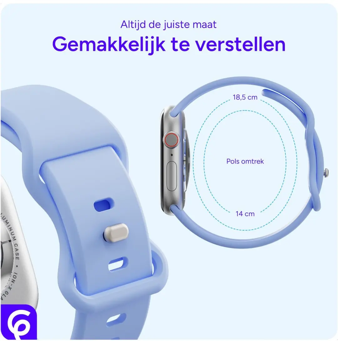 Selected SBG Siliconen Bandje Apple Watch 10 42mm - Licht Paars