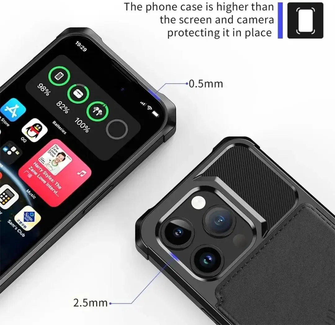 Selected Portemonnee Hoesje iPhone 15 Pro Max - 4 Pasjes - Zwart