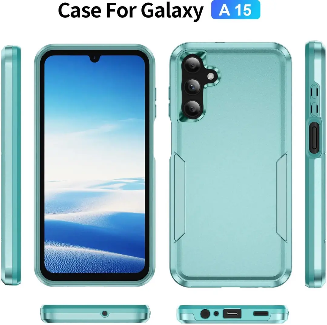 Selected Back Cover Rugged Hoesje Samsung Galaxy A15 - Groen