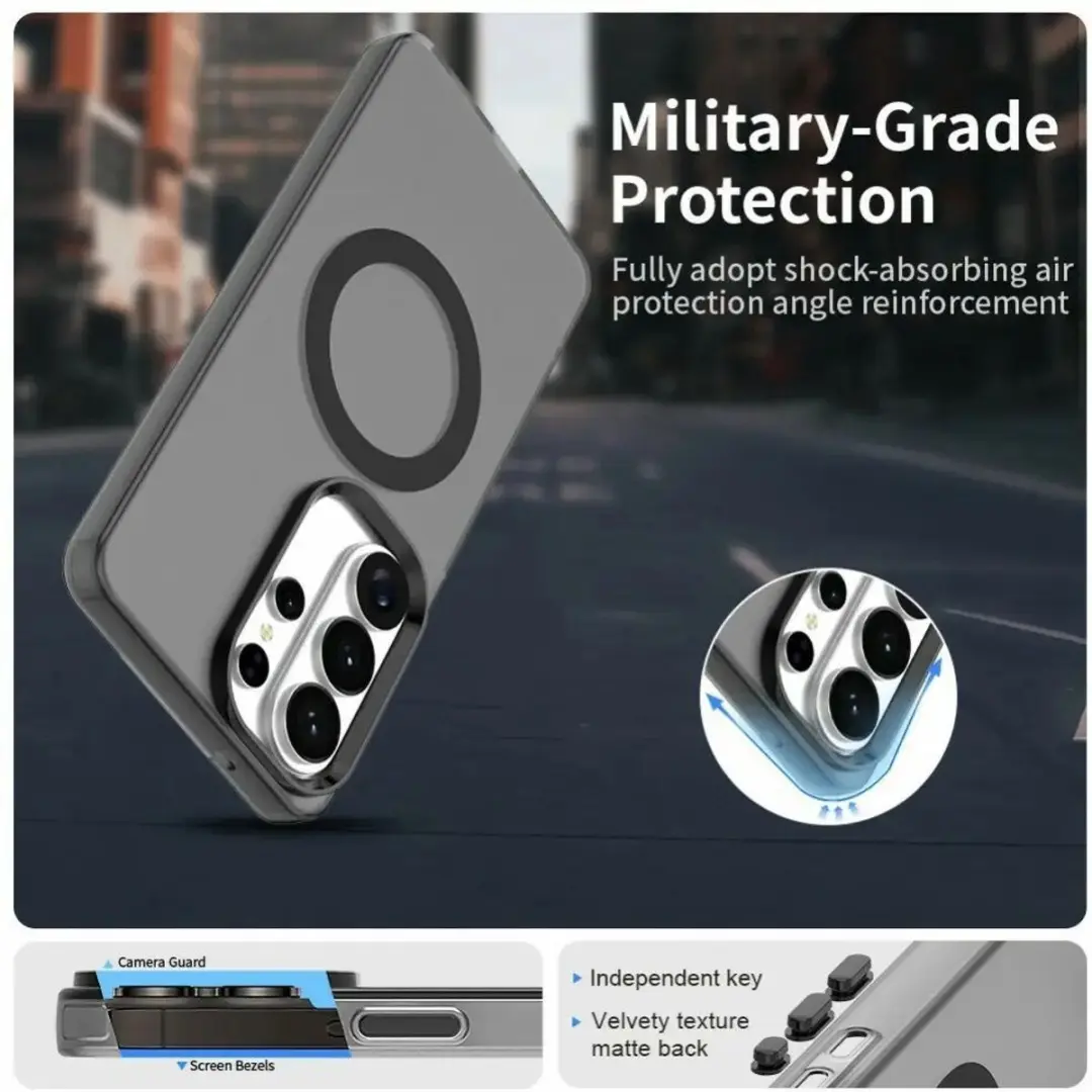 Selected MagSafe Backcover Samsung Galaxy S26 Ultra - Zwart & Transparant - afbeelding 6 van 6