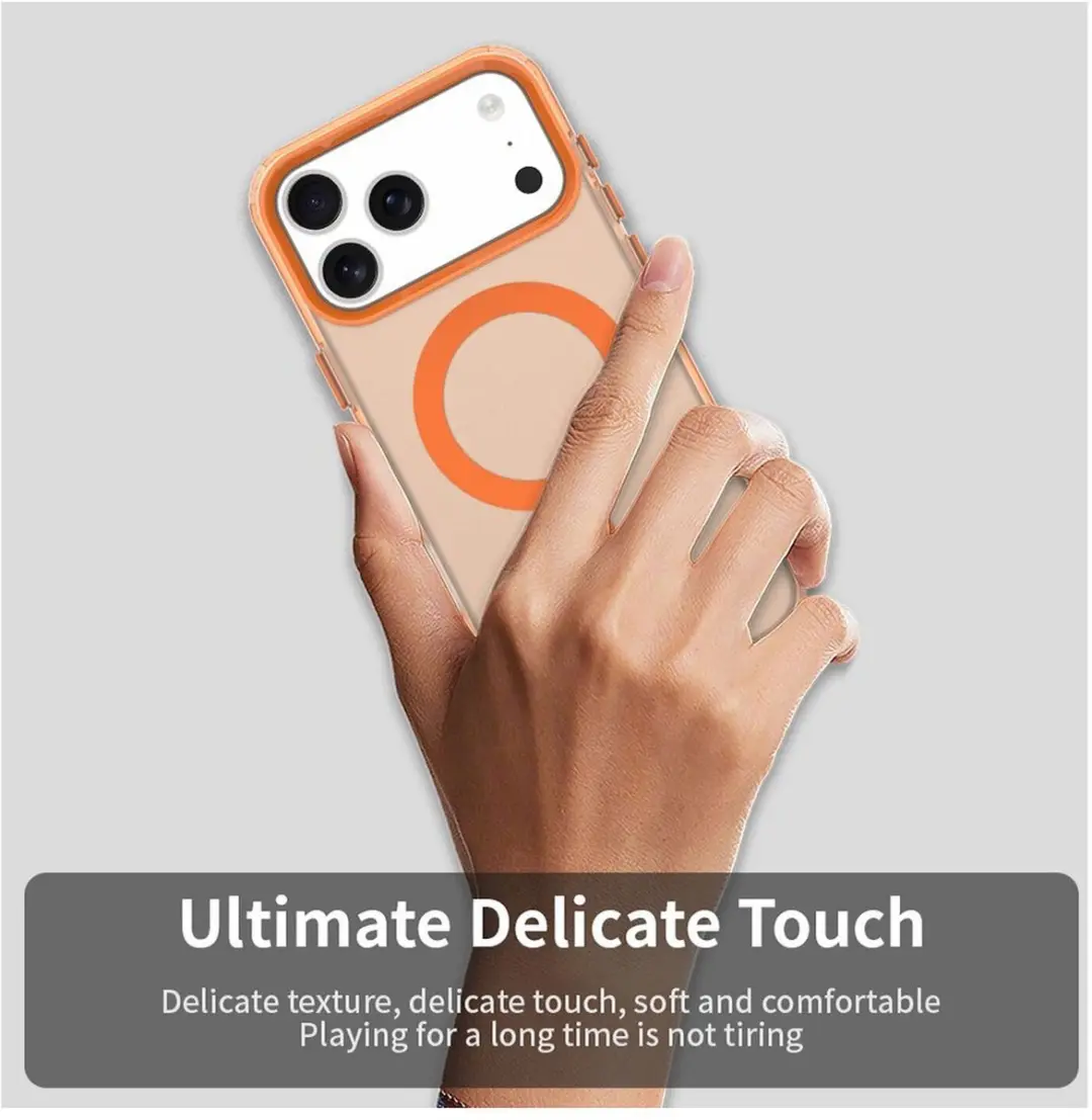 Selected MagSafe Backcover iPhone 17 Pro - Oranje & Transparant