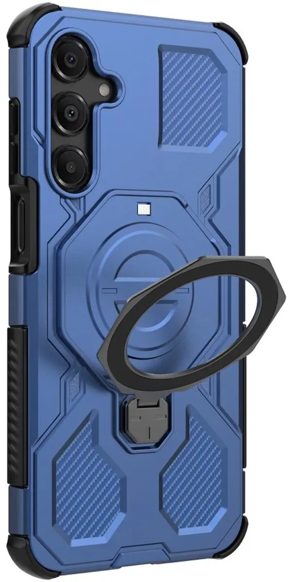 Selected Hoesje Samsung Galaxy A16 MagSafe Blauw - 360° Draaibare Stand