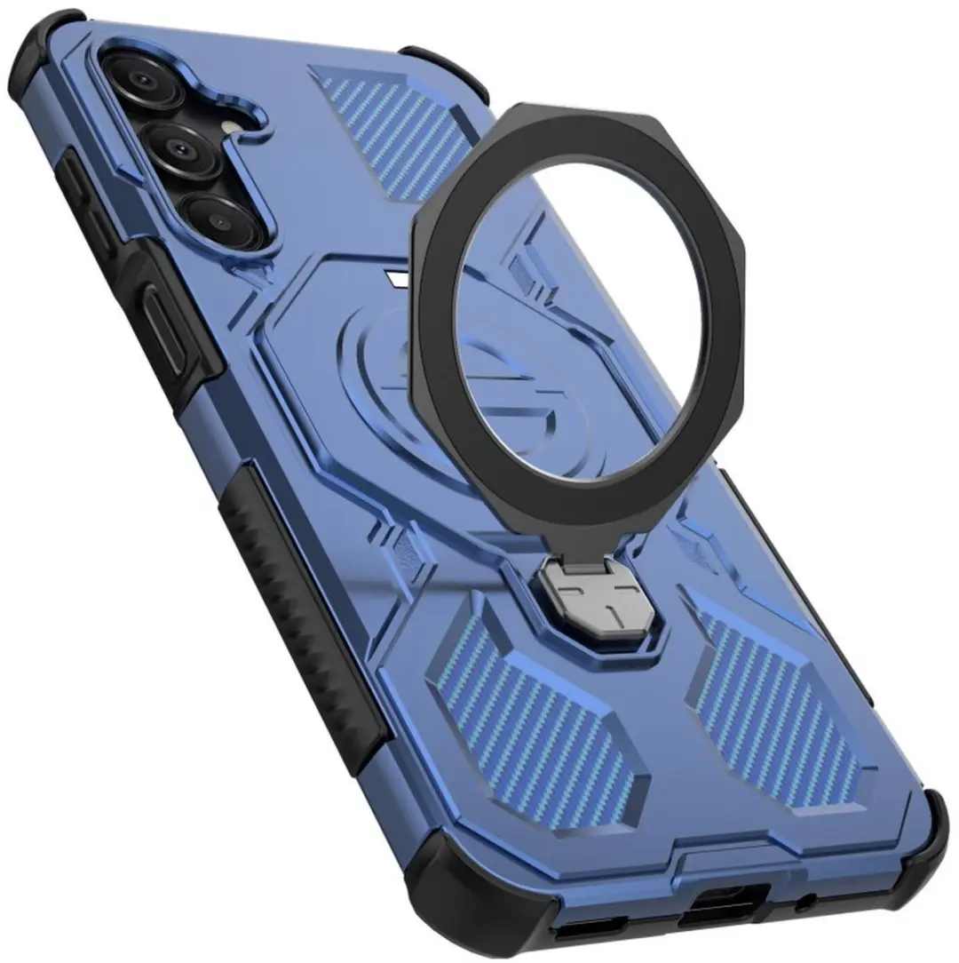 Selected Hoesje Samsung Galaxy A16 MagSafe Blauw - 360° Draaibare Stand