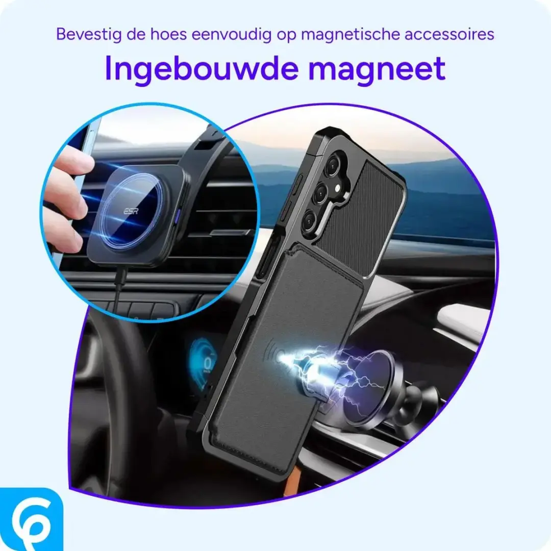 Selected Portemonnee Hoesje Samsung Galaxy A25 - 4 Pasjes - Zwart
