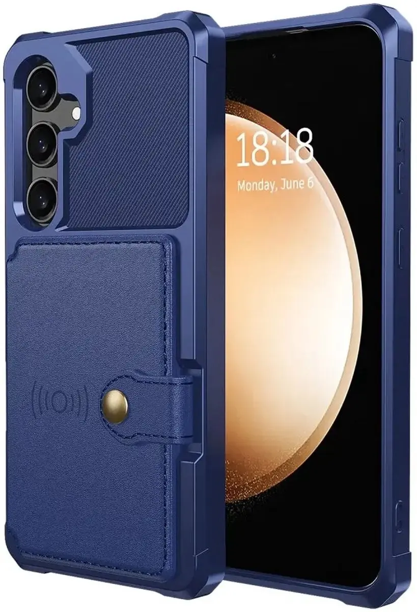 Selected Portemonnee Hoesje Samsung Galaxy A35 - 4 Pasjes - Donkerblauw