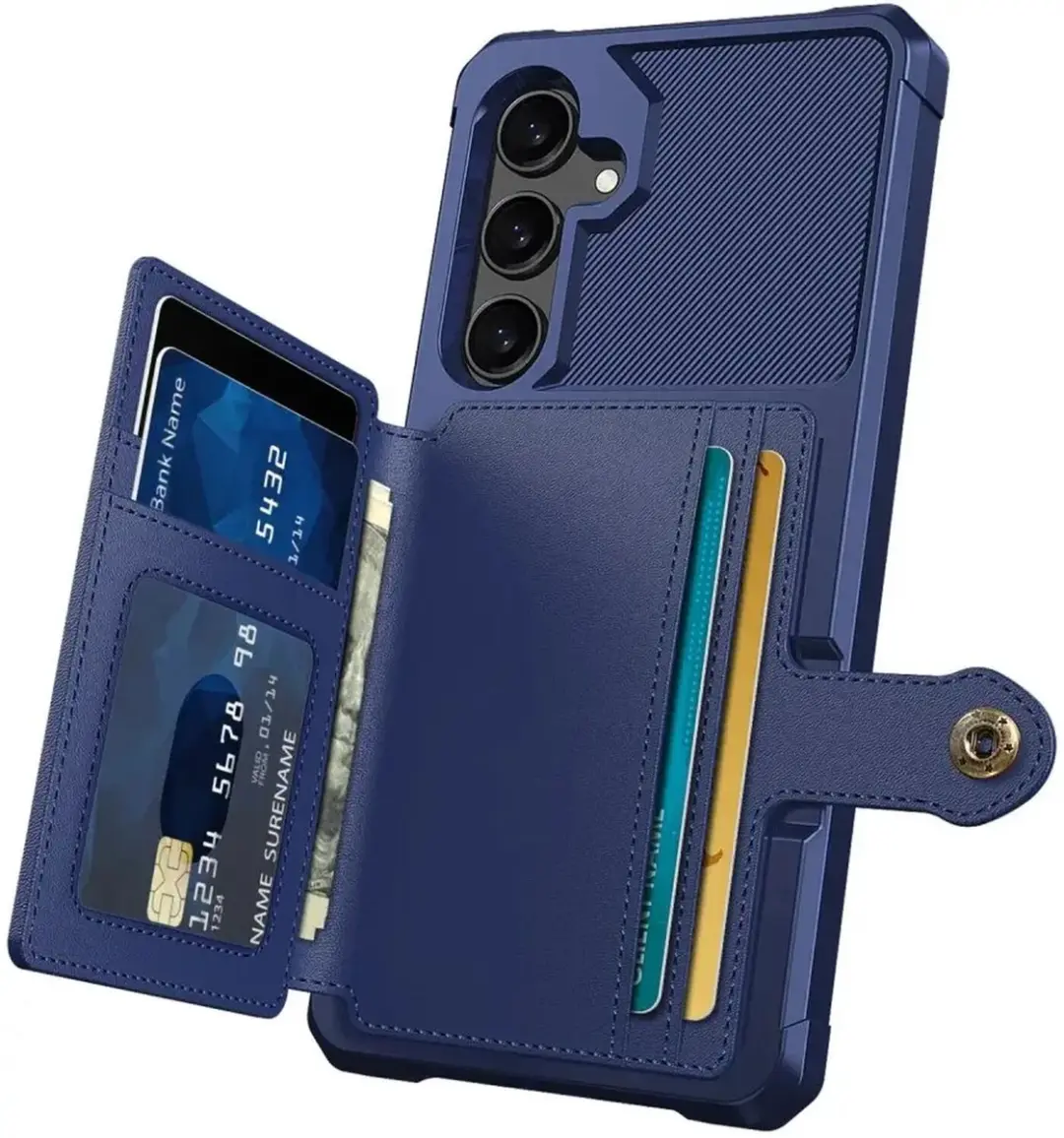 Selected Portemonnee Hoesje Samsung Galaxy A35 - 4 Pasjes - Donkerblauw