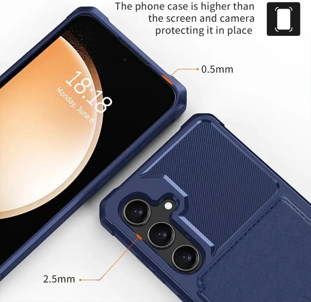 Selected Portemonnee Hoesje Samsung Galaxy A35 - 4 Pasjes - Donkerblauw