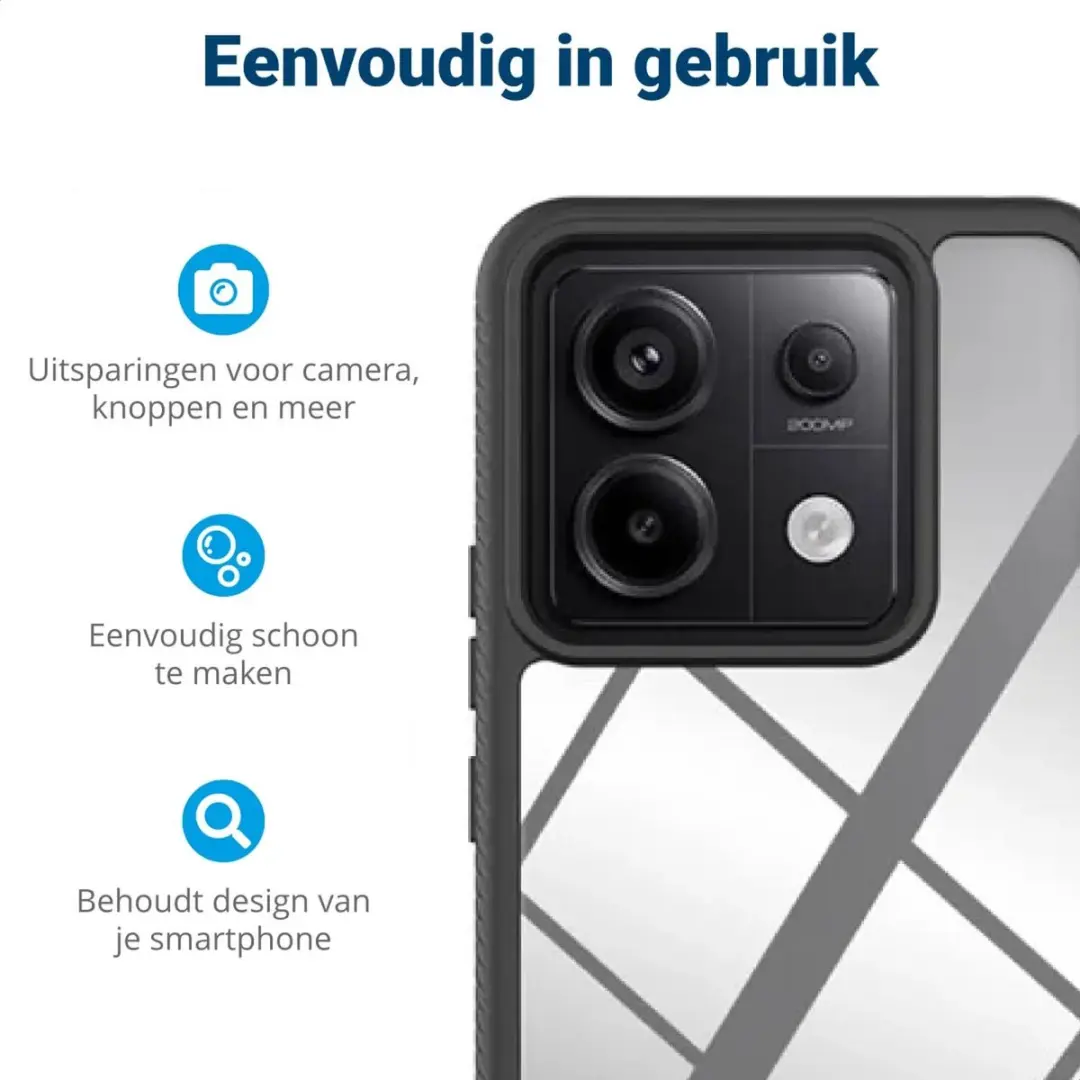 Selected by GSMpunt Xiaomi Redmi Note 13 Pro/Poco X6 Hoesje - Full Protect - Zwart