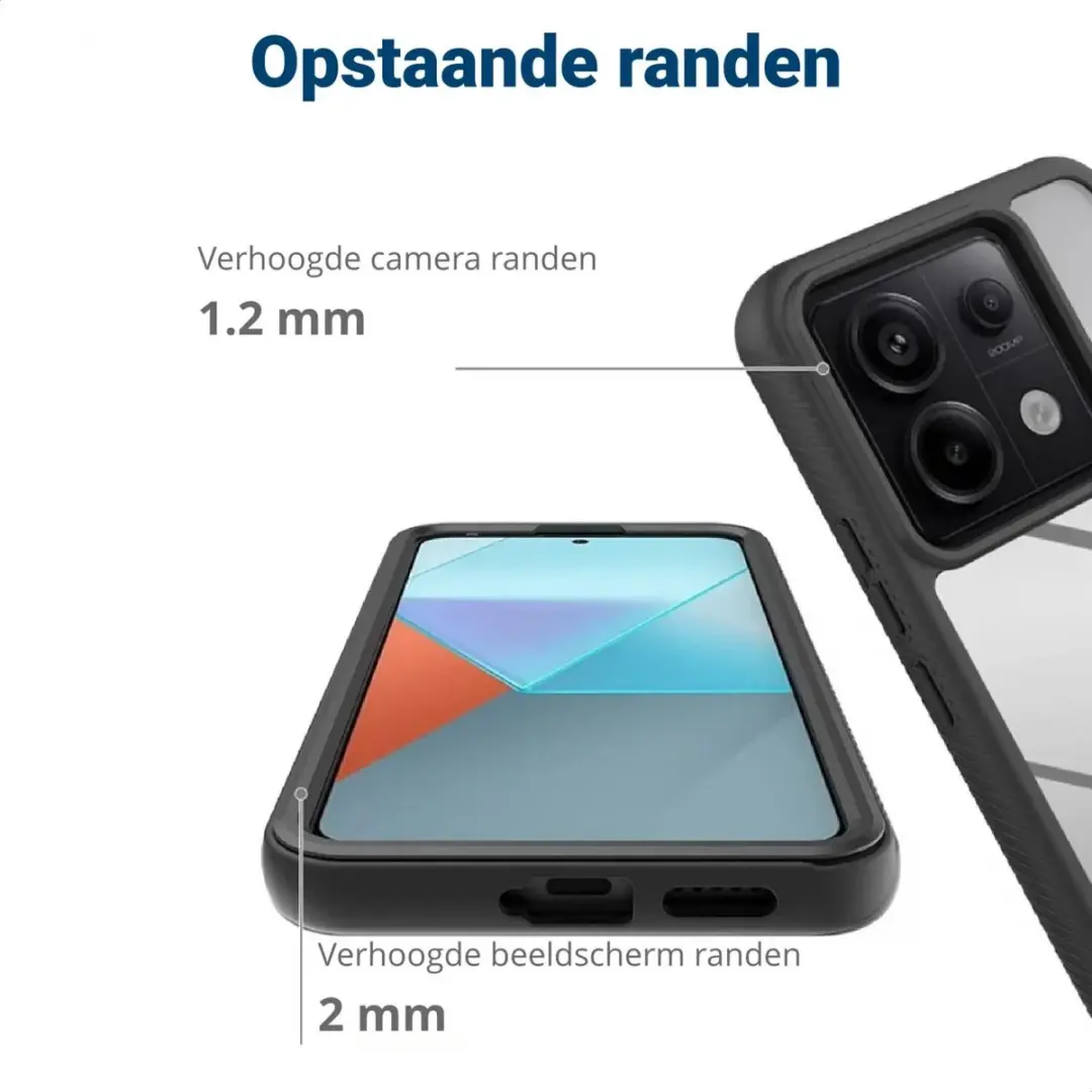 Selected by GSMpunt Xiaomi Redmi Note 13 Pro/Poco X6 Hoesje - Full Protect - Zwart
