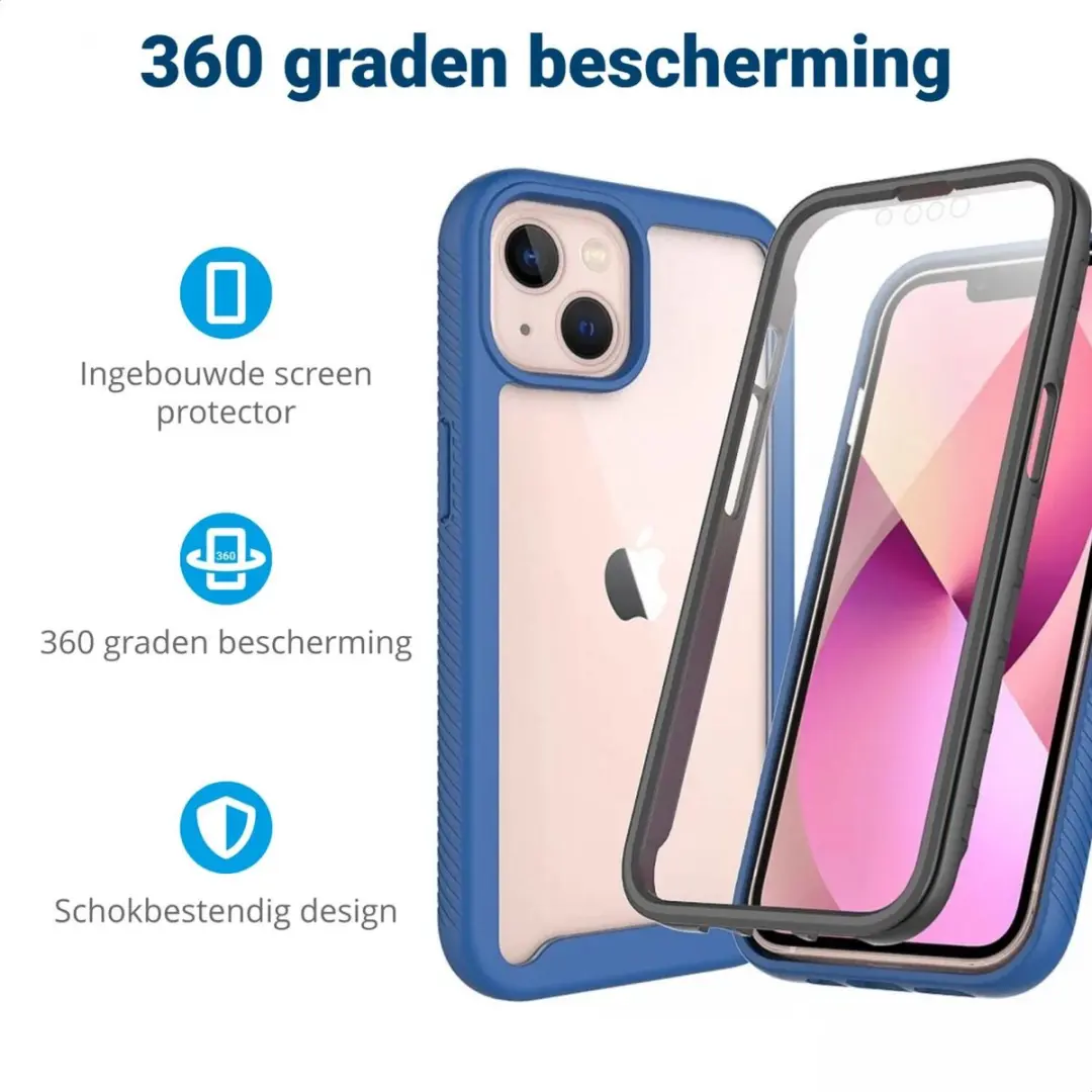 Selected by GSMpunt.nl iPhone 13 Hoesje - Blauw Transparant