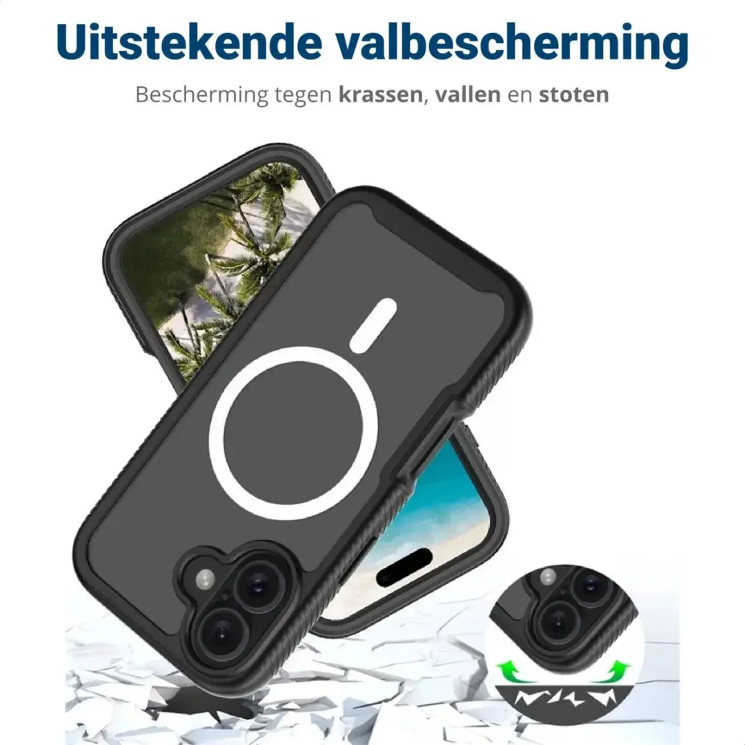 Selected Hoesje iPhone 16 Pro MagSafe - Zwart/Transparant