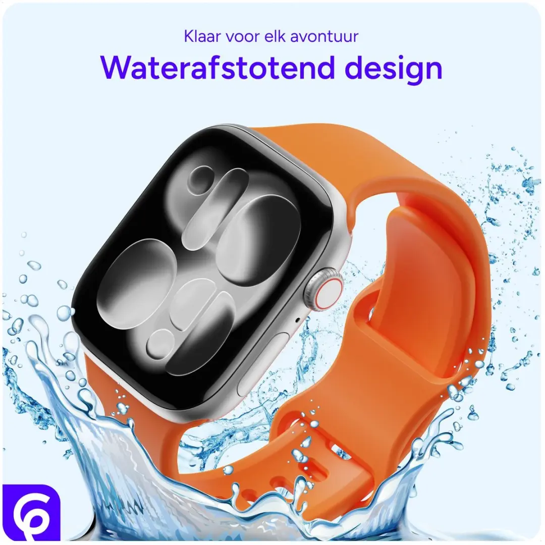 Selected SBG Siliconen Horlogebandje Apple Watch - 42/44/45/46/49mm - Oranje