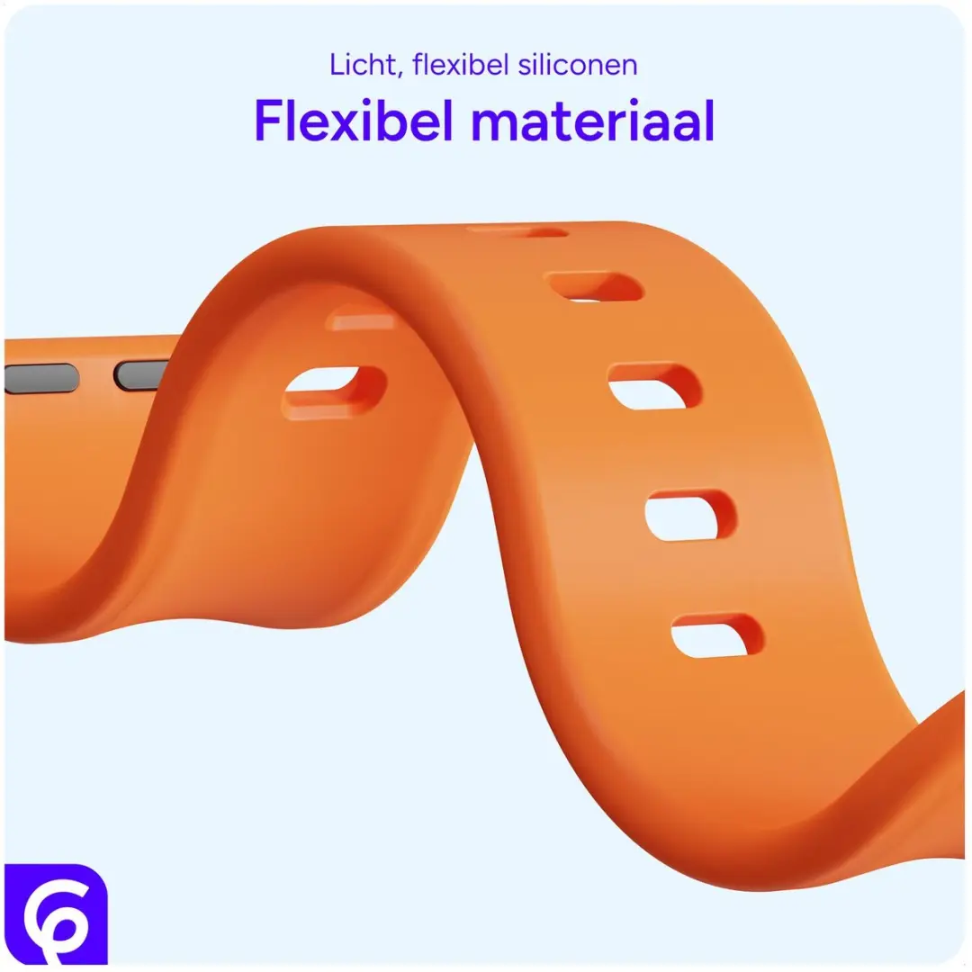 Selected SBG Siliconen Horlogebandje Apple Watch - 42/44/45/46/49mm - Oranje
