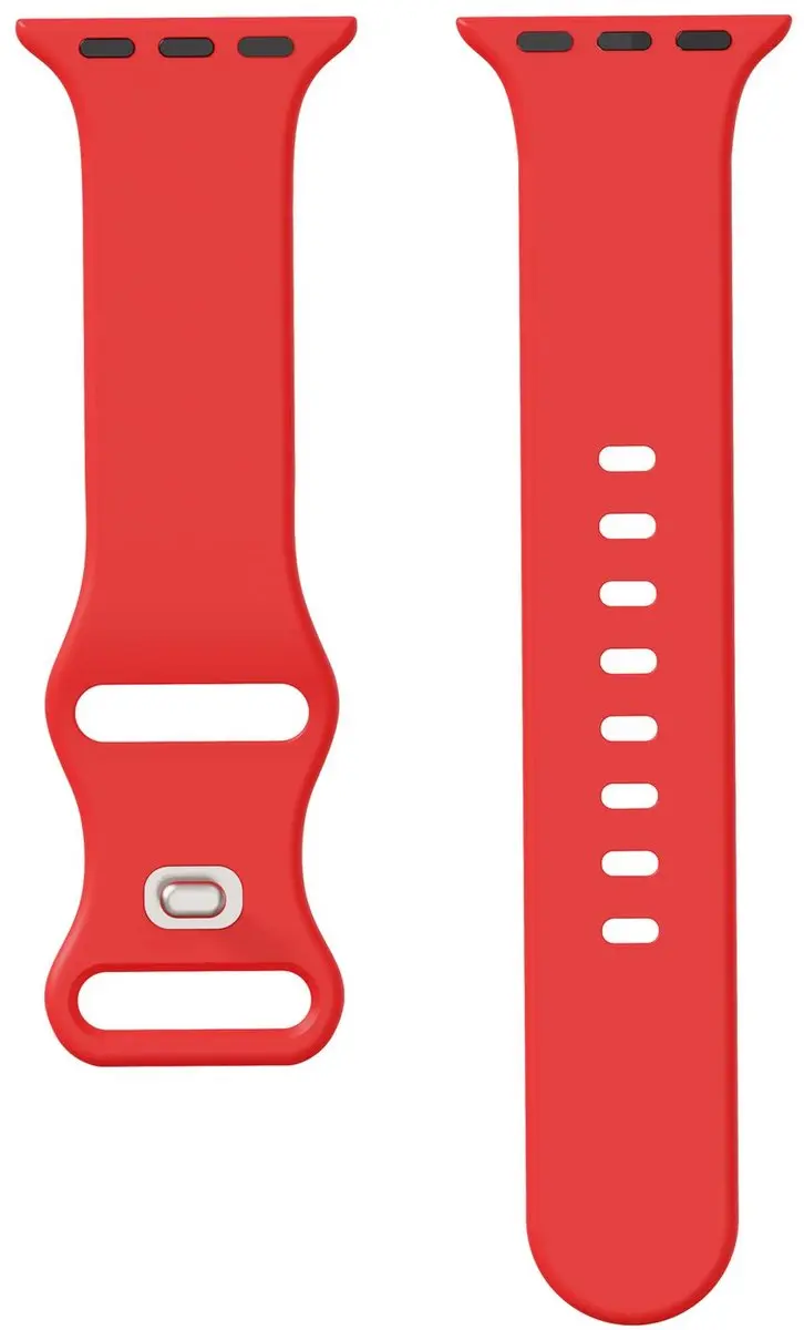 Selected SBG Siliconen Horlogeband Apple Watch 7 45mm - Rood