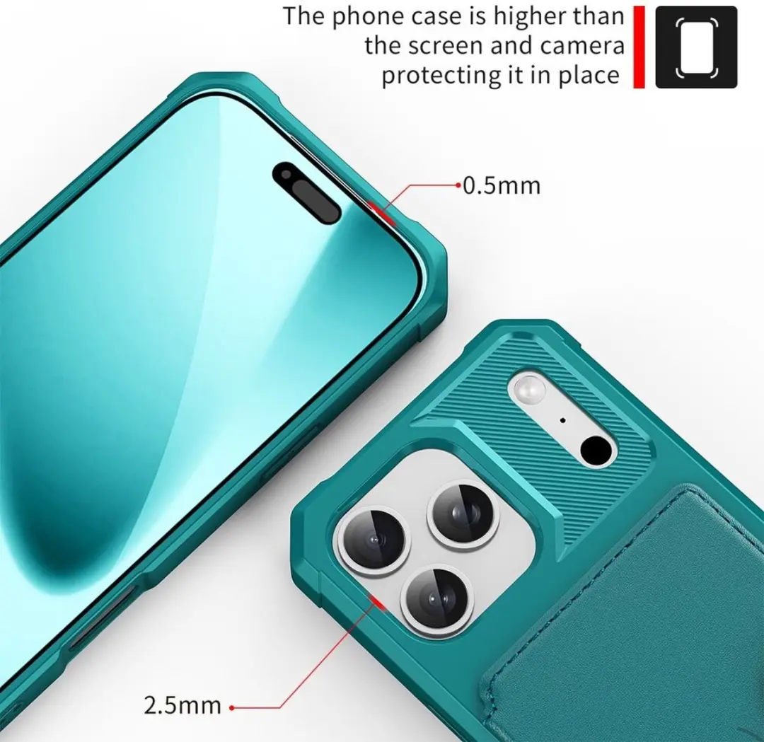 Selected Portemonnee Hoesje iPhone 17 Pro Groen - 4 Pasjes - afbeelding 6 van 6