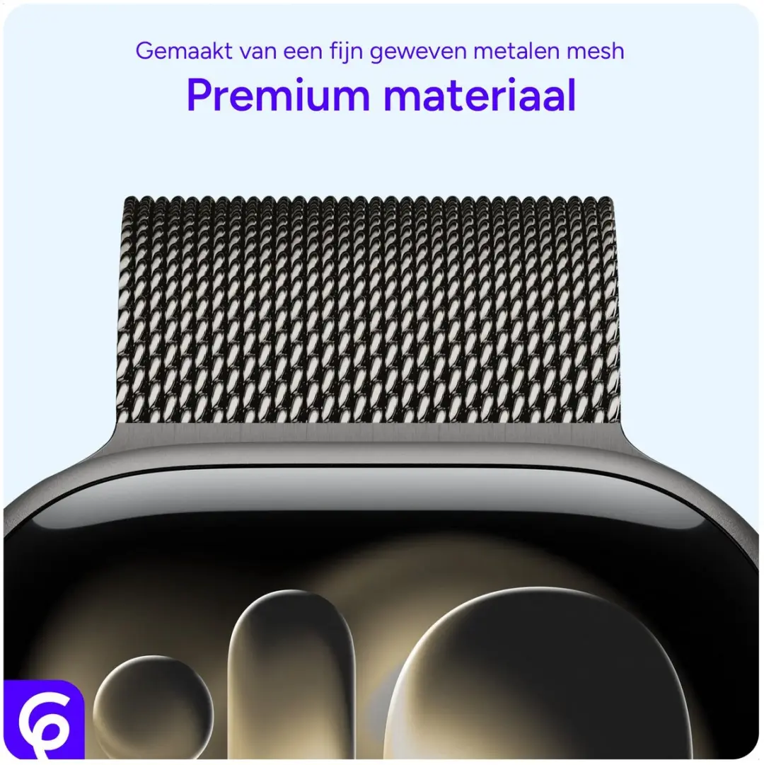 Selected SBG Milanees Horlogebandje Apple Watch - 38-42mm - Grijs