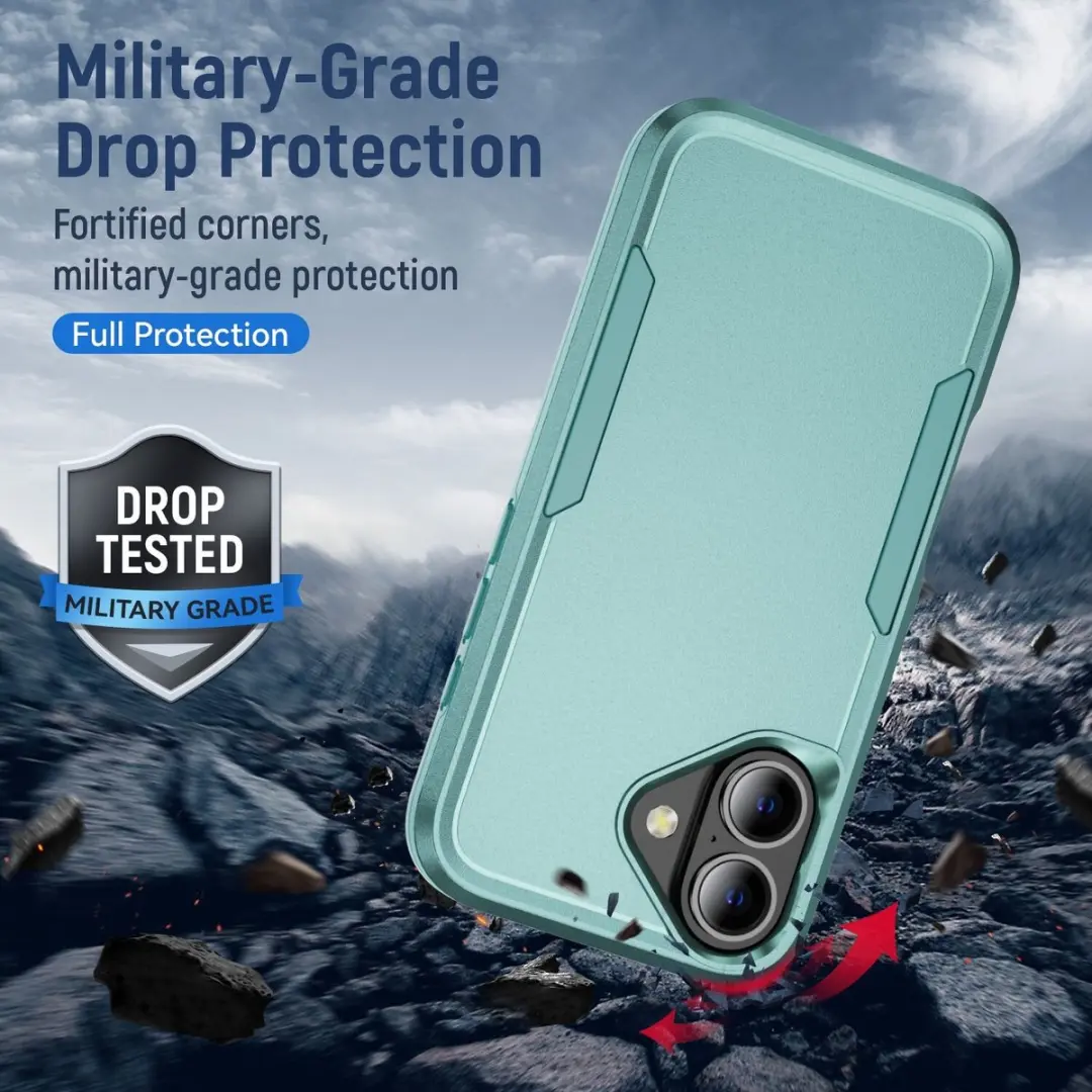 Selected Back Cover iPhone 16 Rugged Hoesje - Groen