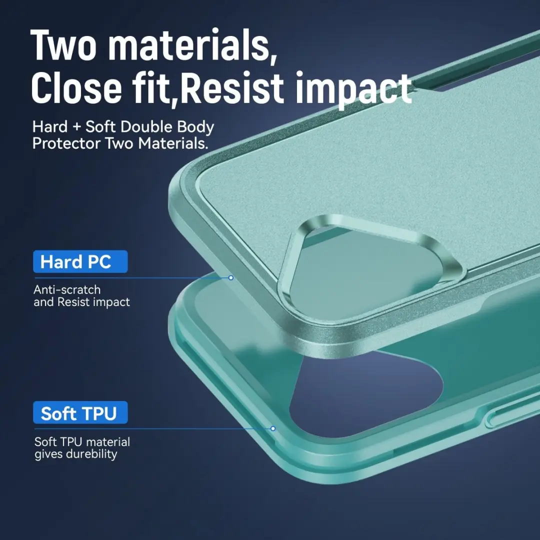 Selected Back Cover iPhone 16 Rugged Hoesje - Groen