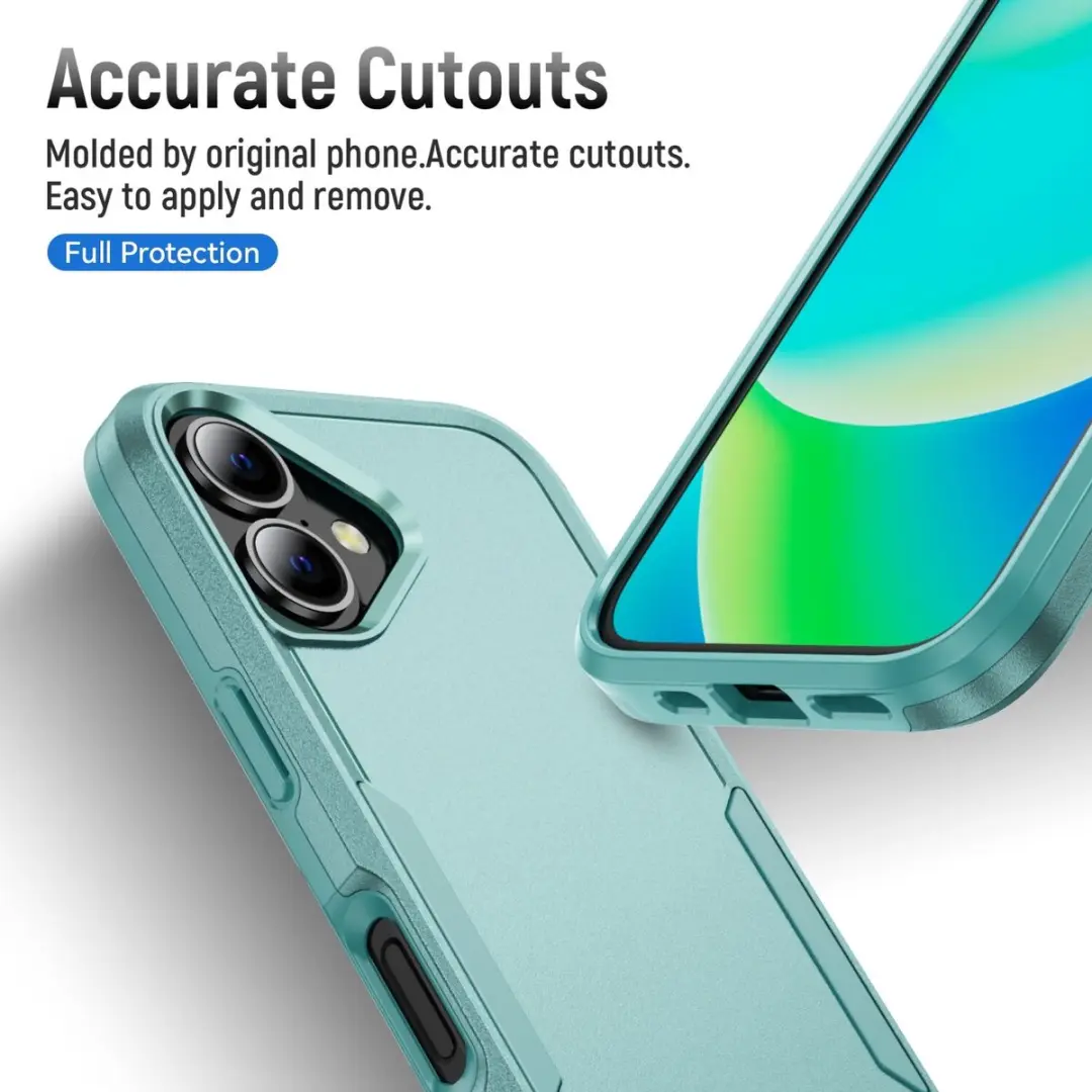 Selected Back Cover iPhone 16 Rugged Hoesje - Groen